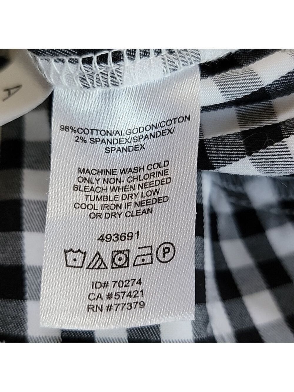 Ann Taylor Factory Black/White Vichy Gingham Checked Ankle Pants Size 8 EUC - Picture 10 of 13